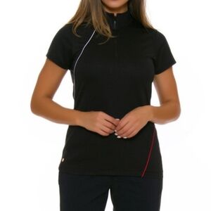 Ep Pro Womens tech golf shirt Black Short Sleeve Size Medium